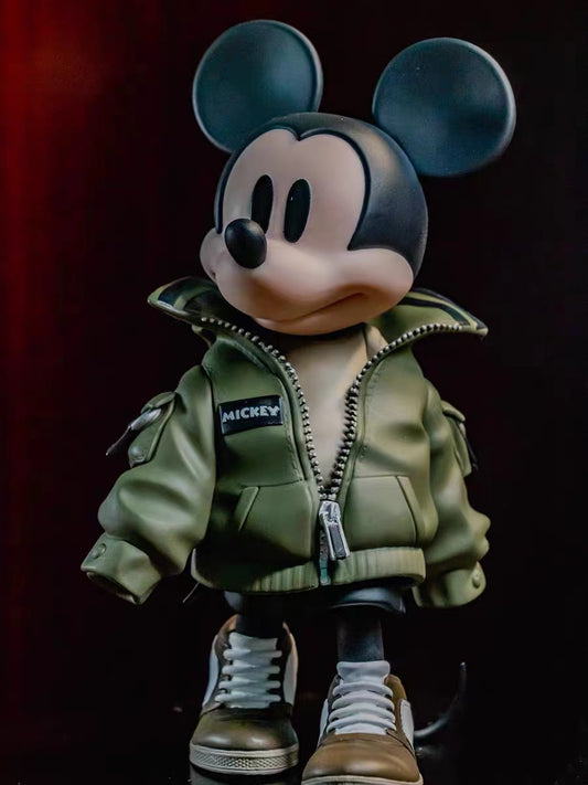 Morstorm Mickey Military Green Jacket PVC Statue